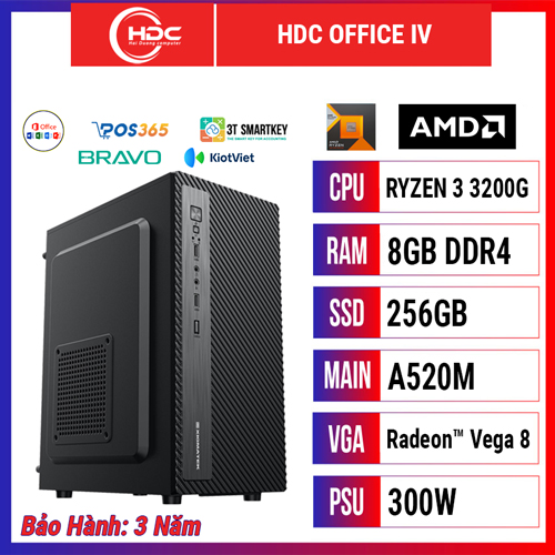 PC HDC OFFICE V CPU 3200G – RAM 8GB DDR4 – SSD 256GB – MAIN A520  - AMD Vega 8