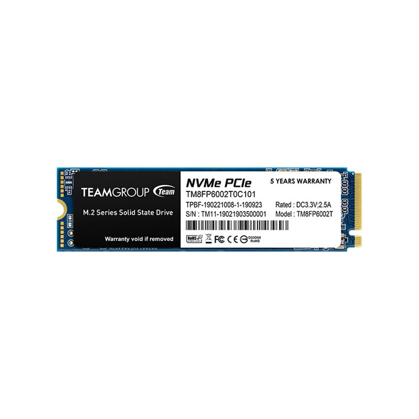 Ổ cứng SSD Teamgroup MP33 256GB M.2 2280 PCIe 3.0x4 (Đọc 1600MB/s, Ghi 1000MB/s) - (TM8FP6256G0C101)