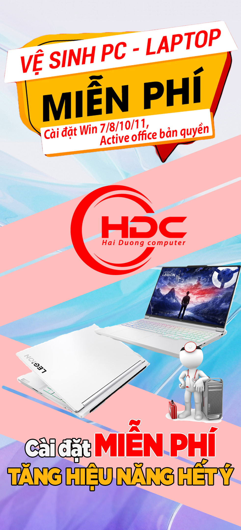 ve sinh pc, laptop mien phi tai hai duong